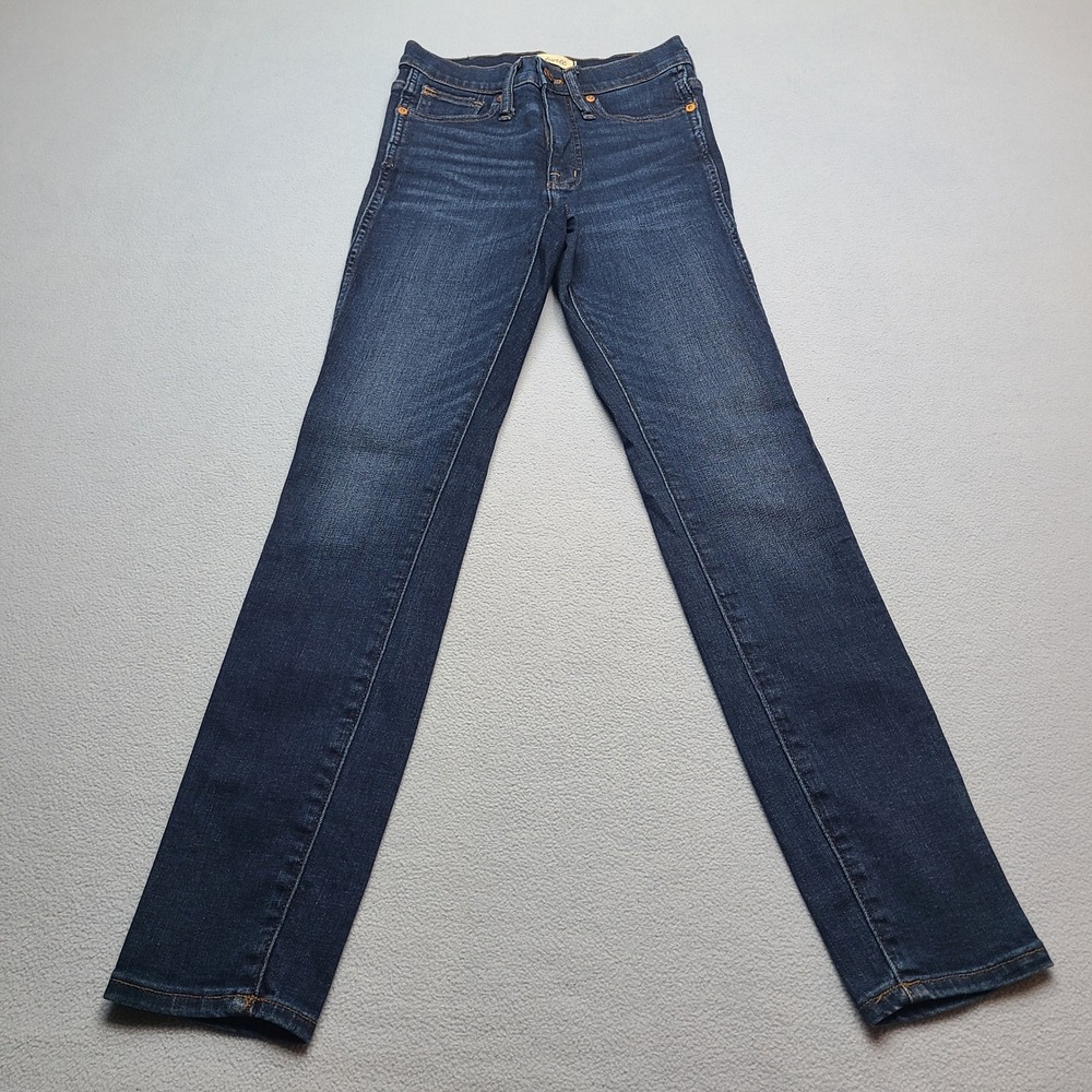 Madewell 10" High-Rise Skinny Jeans Womens 24 Blue Excellent Dark Wash Stretch